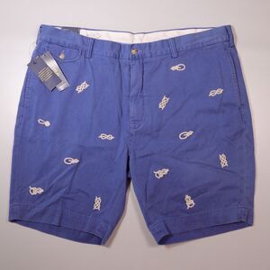 NWT Polo Ralph Lauren Bedford Chino Shorts Blue Knot Classic Fit Mens 40 x 9"